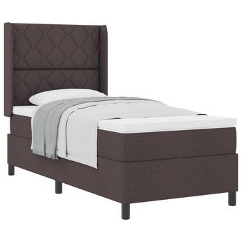Cama Tapizada 203x100x128 Cm  - Marrón