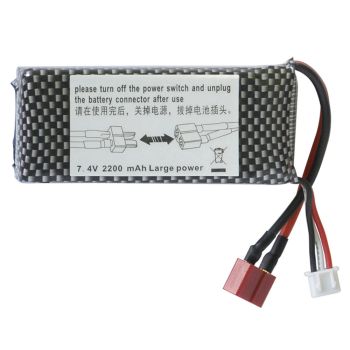 XLF X03A X04A MAX X05A F11A Coche RC 1/10 Pieza de Repuesto Batería de Lipo de 7,4V 2200mAh 30C 2S con Enchufe T para Ve