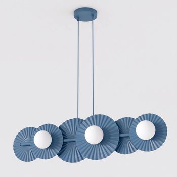 Lámpara de techo drino azul (6 luces)