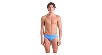 Arena new monogram pantalones de bano azul hombre