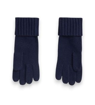 Lauren Ralph Lauren para mujer. 454P04468005 Guantes de punto con botones de escudo
marino (OSFA), Casual, Lana