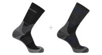calcetines unisex salomon x ultra access crew gris negro  2 pares