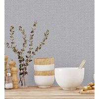 papel pintado vinilico lavable de espigas con textura en relieve - delhi 680975 de gaulan - rollo de 10 m x 106 m