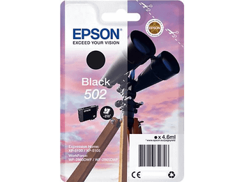 Cartucho de tinta - Epson 502, 4.6ml, 210 páginas, Negro