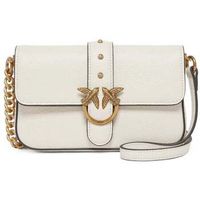 pinko bolso bolso con solapa love one slouchy baby bottalat blanco para mujer