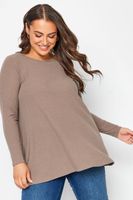yours top canale mocca con vuelo mujer curvy y tallas grandes yours