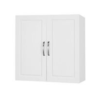 armario auxiliar multiusos de pared con 2 puertas blanco l60 x h 60 cm