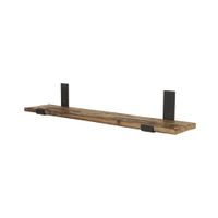 estanterialibreria de pared flotante en madera marron claro 110 cm