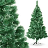 arbol de navidad 210cm artificial acebo arbol navidad nevado agujas de pino natural con nieve