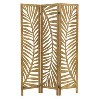biombo divisorio de 3 paneles modelo fukuoka madera natural 170x121cm
