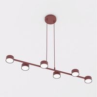 lampara de techo kolina granate 6 luces