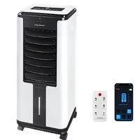 aigostar elsa smart - climatizador evaporativo con mando a distancia y conexion wifi 75w 3 modos y 3 velocidades panel tactil oscilante temporizador 12 horas 7l de deposito 2 cajas de hielo