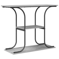 mesa consola con estante gris sonoma 101 x 35 x 805 cm vidaxl