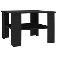 mesa de centro madera contrachapada negro 60x60x42 cm