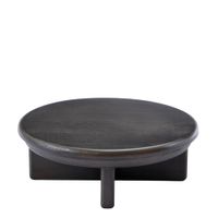 bandeja decorativa redonda con base negra d26
