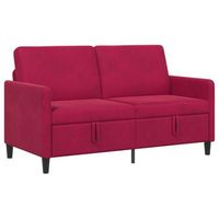 sofa con almacenamiento rojo vino 152 x 78 x 87 cm poliester vidaxl