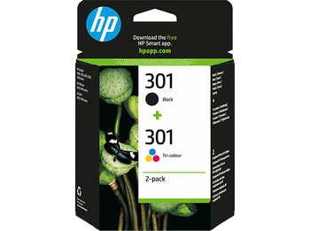 Cartucho de tinta - HP 301 Combo 2 Pack, Negro/Tricolor, N9J72AE