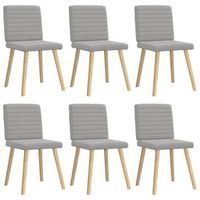 sillas de comedor 6 uds tela gris nube vidaxl