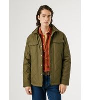 pepe jeans para hombre pm4027197 chaqueta quilted work verde xl casual algodon manga larga