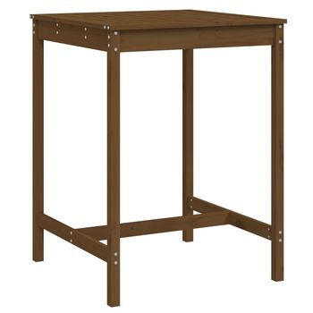 Mesa De Jardín | Mesa De Exterior Madera Maciza Pino Marrón Miel 82,5x82,5x110 Cm