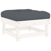 taburete de jardin  otomana de jardin  reposapies de jardin con cojin madera maciza de pino blanco