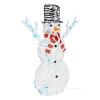cinta iridiscente en forma de muneco de nieve 200 led h90cm - feeric lights  christmas