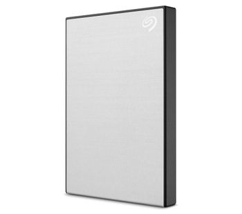 SEAGATE Backup Plus Slim Portable Hard Drive - 1 TB, Silver, Silver