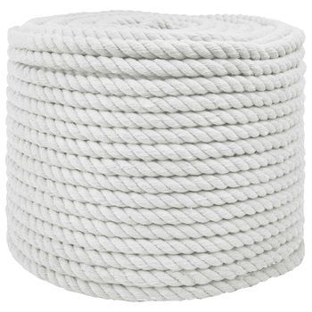 Cuerda De Algodón 10 Mm 100 M Blanco 100% Algodón Vidaxl