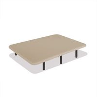 base tapizada beige 140 x 190 cm dreamnite tejido 3d antideslizante estructura 30x40mm 5 barras transversales con patas 25cm