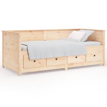 Sofá Cama De Madera Maciza De Pino 75x190 Cm