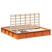 estructura de cama marron cera 180 x 200 cm vidaxl