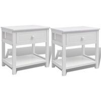 mesitas de noche 2 unidades madera blanca vidaxl