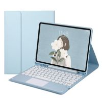 royal bailey tyc-x610 funda con bluetooth teclado para samsung tab s10 124 x820tab s9 fe 124 x610tab s9 124 x810tab s7 124 t970tab s7 fe 124 t730tab s8 124 x800 azul