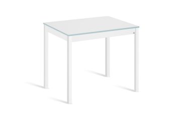 Mesa de cocina alta fija 110x70 cm blanco pata blanco
