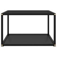 mesa de cafe - mesa de centro negra vidrio templado 60x60x35 cm