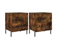 vidaxl mesita noche 2 uds madera ingenieria roble ahumado 40x35x475cm