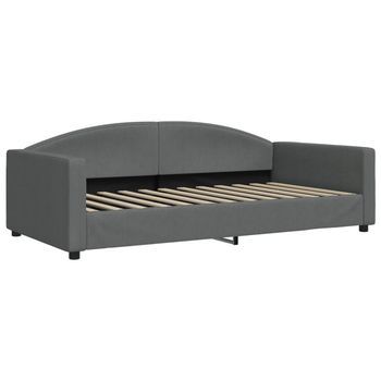 Sofá Cama Sin Colchón Tela Gris Oscuro 100x200 Cm Vidaxl
