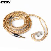 cable de auriculares cca de 8 nucleos cable de actualizacion mixto de cobre dorado plateado hibrido 784 nucleos pin c enchufe de 35mm cable reemplazable para c12