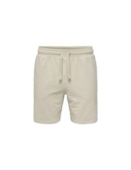 Pantalón Only & Sons Onskian Life Reg Seersucker Shorts Noos Hombre Silver Lining