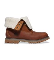 timberland para mujer tb18328r2421 botines de piel con parte superior enrollable y forro calido marron 395 w plano cordones casual