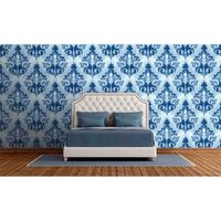fotomural vinilo zen rombo efecto pintura azul 400 x 300 cm
