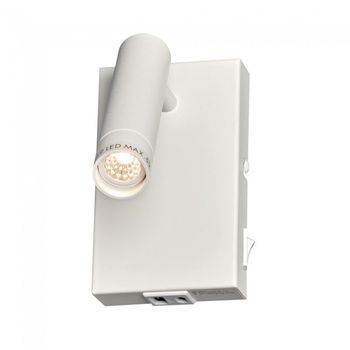 Aplique de pared lector con usb slim