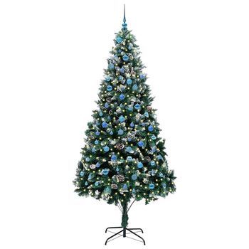 Árbol De Navidad Artificial Verde 240 Cm Pvc Y Acero Y Plástico