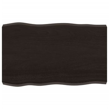 Tablero Mesa | Tablero Escritorio Madera Tratada Borde Vivo Marrón 80x50x(2-6) Cm