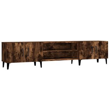 Mueble Para Tv | Mueble De Salón | Gabinete De Tv Madera Contrachapada Roble Ahumado 180x31,5x40cm