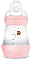 mam biberon easy start anti-colic flujo lento rosa brillante 0-2m 160 ml