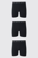 pack de 3 boxers man active de 18cm sin costuras negro