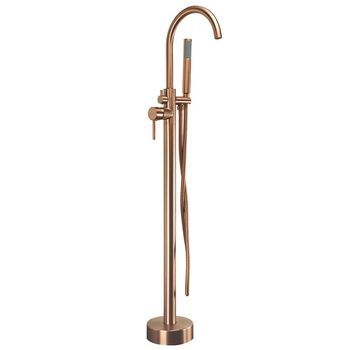 Grifo De Bañera De Piso Rea Lungo Brush Copper