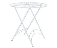 mesa outdoor tegal metal blanco antiguo 71x71x71 cm