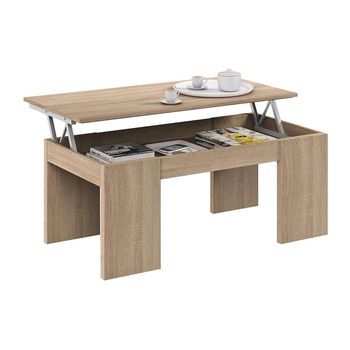 Mesa Centro Elevable Lijar Con Almacenamiento Práctico